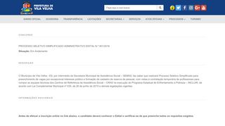 
                            13. processo seletivo simplificado administrativo ... - Prefeitura de Vila Velha