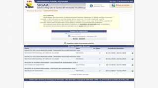 
                            8. Processos Seletivos - SIGAA - Sistema Integrado de Gestão de ...