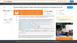 
                            5. Process.Start() doesn't finish when Running tabcmd commands from C ...
