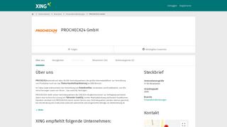 
                            3. PROCHECK24 GmbH als Arbeitgeber | XING Unternehmen