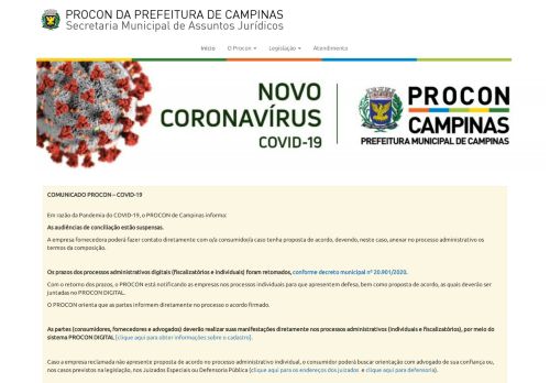 
                            11. Procon Campinas - Site Oficial