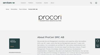 
                            11. ProCori SMC AB | Servicenow Partner