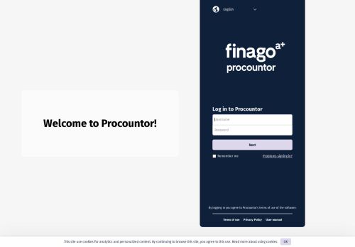 
                            1. Procountor sisäänkirjautuminen: Log in to Procountor