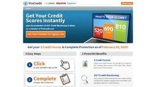 
                            11. ProCredit - Get Your 3 Credit Scores Now