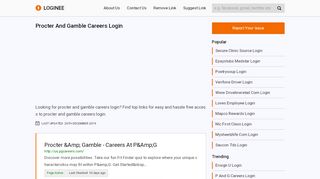 
                            11. Procter And Gamble Careers Login