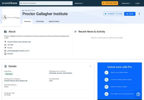 
                            10. Proctor Gallagher Institute | Crunchbase