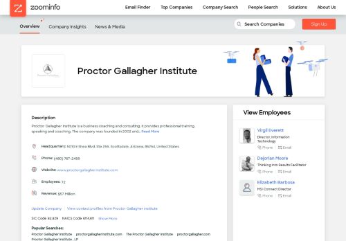 
                            9. Proctor Gallagher Institute | ZoomInfo.com