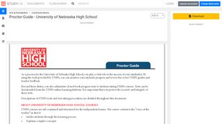 
                            6. Proctor Guide - University of Nebraska High School - studylib.net