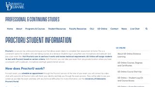 
                            9. ProctorU Student Information - University of Delaware Div. ...
