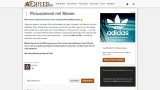 
                            10. Procurement mit Steam. | Path of Exile Forum - Exiled.eu