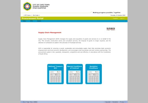 
                            4. Procurement Portal - City of Cape Town