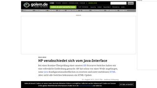 
                            12. Procurve: HP verabschiedet sich vom Java-Interface - Golem.de