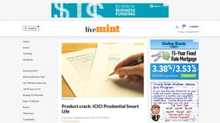 
                            12. Product crack: ICICI Prudential Smart Life - Livemint