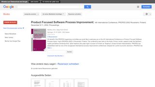 
                            7. Product Focused Software Process Improvement: 4th International ...