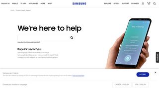 
                            8. Product Help & Support | Samsung Support CA