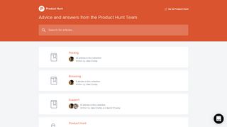 
                            6. Product Hunt Help Center