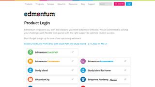 
                            9. Product Login | Edmentum