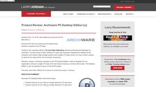 
                            10. Product Review: Archiware P5 Desktop Edition [u] | Larry Jordan