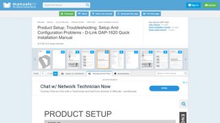 
                            6. Product Setup; Troubleshooting - D-link DAP-1620 Quick Installation ...