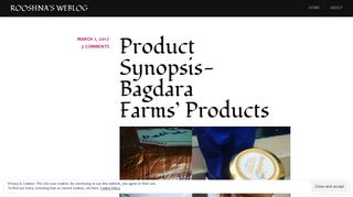 
                            10. Product Synopsis- Bagdara Farms' Products – Rooshna's Weblog