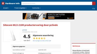 
                            10. Productervaring: Sitecom WLX-2100 [pclinde] - Hardware.info