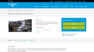 
                            2. Products - Natural Science Collection - ProQuest