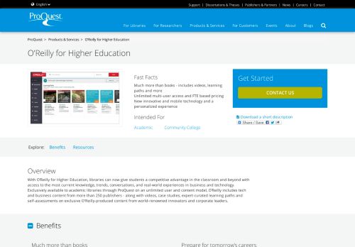 
                            8. Products - O'Reilly for Higher Education - ProQuest