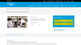 
                            4. Products - ProQuest Central Student™