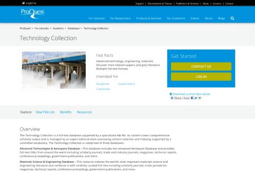 
                            6. Products - Technology Collection - ProQuest