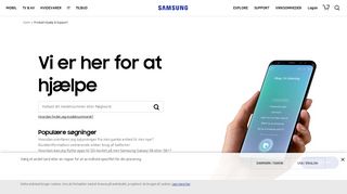 
                            10. Produkt Hjælp & Support | Samsung Support Danmark