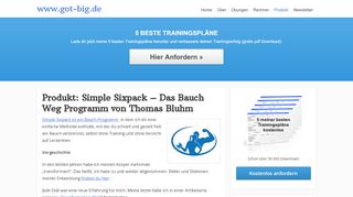 
                            6. Produkt: Simple Sixpack - Das Bauch Weg Programm von Thomas ...