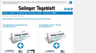 
                            3. Produktauswahl - Solinger Tageblatt