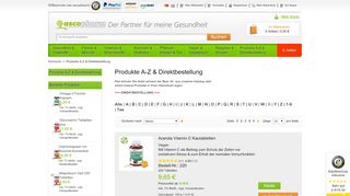 
                            5. Produkte A-Z | ascopharm - Der Partner für meine Gesundheit!