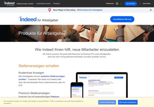 
                            2. Produkte für Arbeitgeber | Indeed.ch