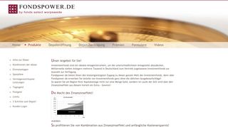 
                            12. Produkte von Fondspower.de
