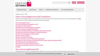 
                            5. Produkttests FAQs - Konsumgöttinnen