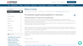 
                            11. Produljenje registracije besplatne .hr domene - Baza znanja - Orbis ...