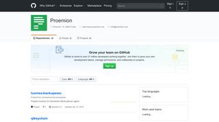 
                            6. Proemion · GitHub