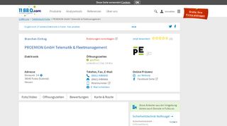 
                            13. ▷ PROEMION GmbH Telematik & Fleetmanagement | Tel. (0661 ...