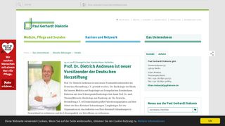 
                            11. Prof. Dr. Dietrich Andresen ist neuer Vorsitzender der Deutschen ...