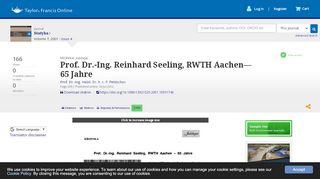 
                            11. Prof. Dr.-Ing. Reinhard Seeling, RWTH Aachen—65 Jahre: Statyba ...