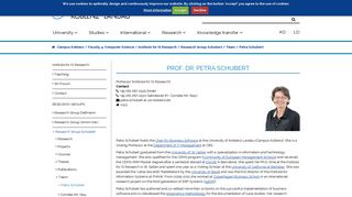 
                            10. Prof. Dr. Petra Schubert — University of Koblenz · Landau