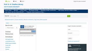 
                            10. Prof. G. K. Chadha Library catalog - South Asian University