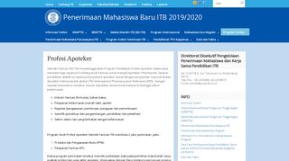 
                            12. Profesi Apoteker | Penerimaan Mahasiswa Baru ITB 2019/2020