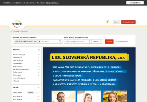 
                            10. PROFESIA.SK | Jobs Lidl Slovenská republika, v.o.s.