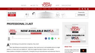 
                            9. PROFESSIONAL 2 LAST - PTI feed News - India Today