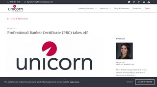 
                            9. Professional Banker Certificate (PBC) takes off | Unicorn Training