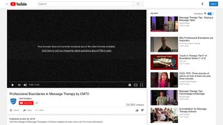 
                            4. Professional Boundaries in Massage Therapy by CMTO - YouTube