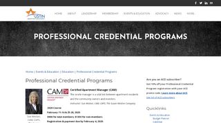 
                            7. Professional Credential Programs - Austin Apartment Association ...