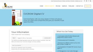 
                            8. Professional CV & Resume Writing | Sign Up - CVCROW.com